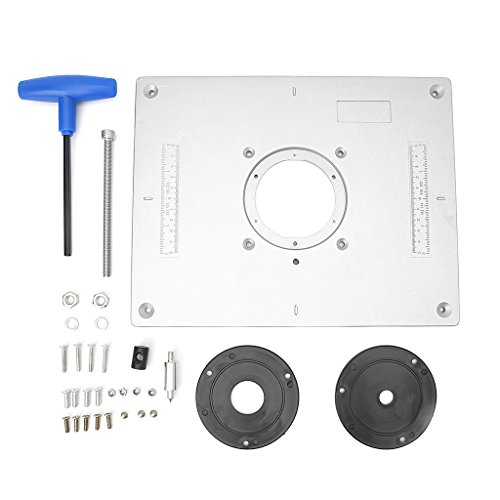 RUZYY Aluminum Router Table Insert Plate Trimmer Engraving Machine...