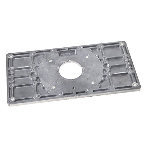 RUZYY Aluminum Router Table Insert Plate w/ 4 Rings Screws for Woo...