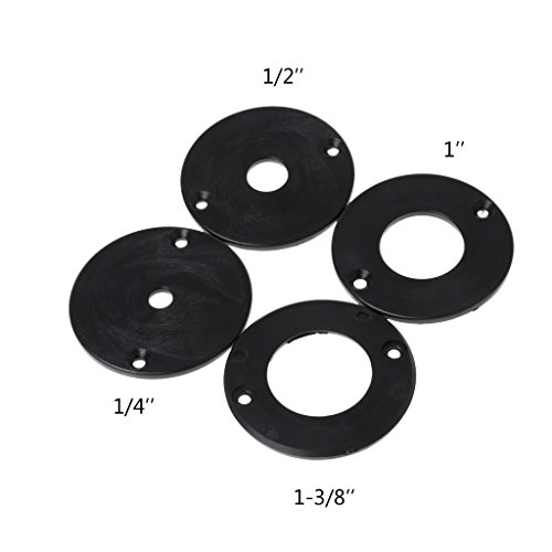 RUZYY Aluminum Router Table Insert Plate w/ 4 Rings Screws for Woo...