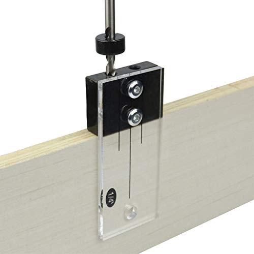 RUZYY Dowel Jig Acrylic Hardened Steel Pocket Hole Jig 1/4 Inch Dr...
