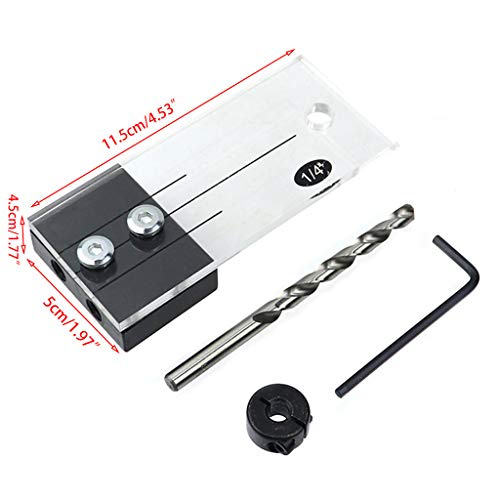 RUZYY Dowel Jig Acrylic Hardened Steel Pocket Hole Jig 1/4 Inch Dr...
