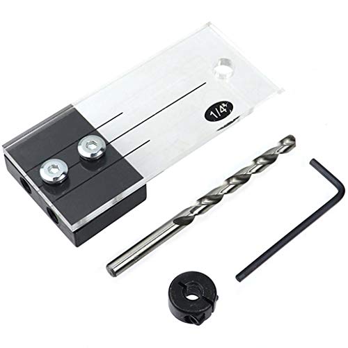 RUZYY Dowel Jig Acrylic Hardened Steel Pocket Hole Jig 1/4 Inch Dr...