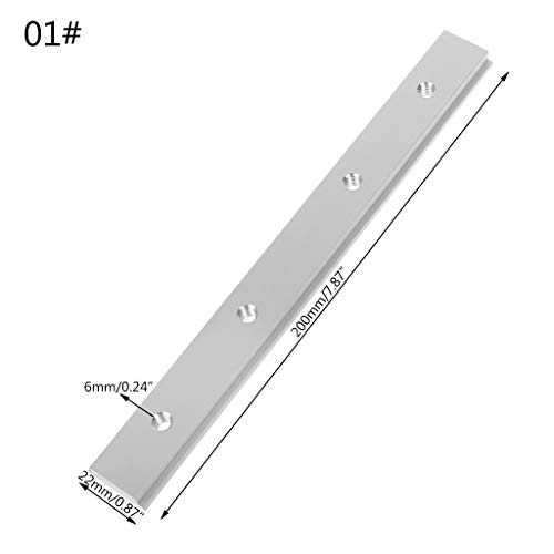 RUZYY M6 M8 200mm Slide Slab T Track Slot for T-Slot Miter Track F...