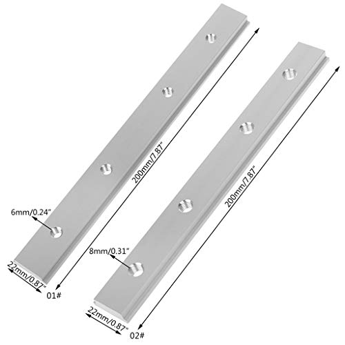 RUZYY M6 M8 200mm Slide Slab T Track Slot for T-Slot Miter Track F...