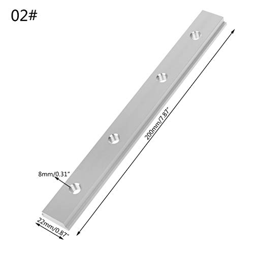 RUZYY M6 M8 200mm Slide Slab T Track Slot for T-Slot Miter Track F...