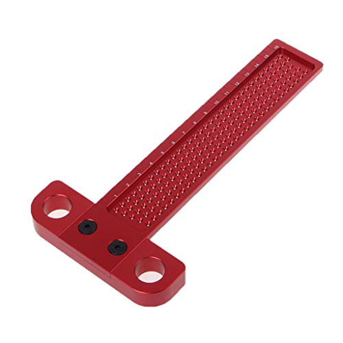 RUZYY Measuring Ruler Scriber T-Type Hole Scribing Gauge Aluminum ...