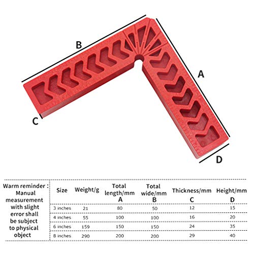 RUZYY Positioning Squares Ruler Woodworking Tool Clamping Right An...