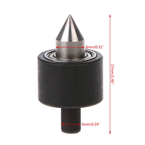 RUZYY Revolving Center Head Live Centre Heads 6mm Shank for Lathe ...