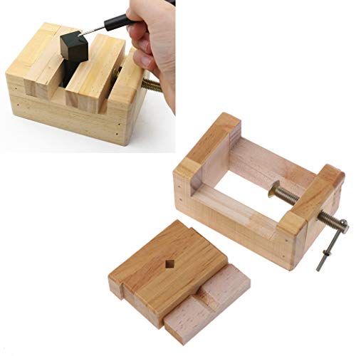 RUZYY Wood Flat Vise Mini Clamp-on Bench Vise Flat Tongs Woodworki...