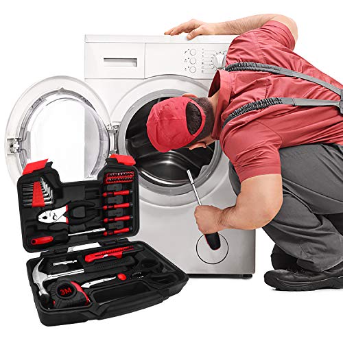 40-Piece Household Tools Kit - Small Basic Home Tool Set with Plas...