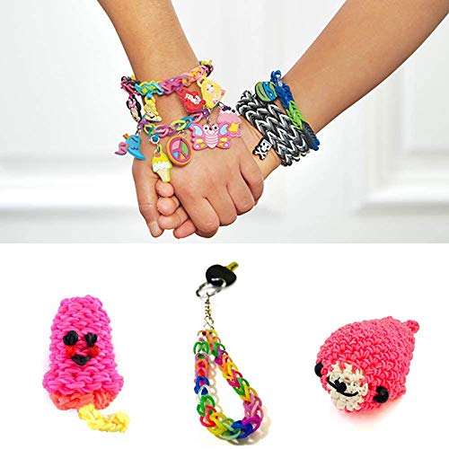 RXING Creative Rainbow Rubber Bands Bead Loom Kits Friendship Brac...