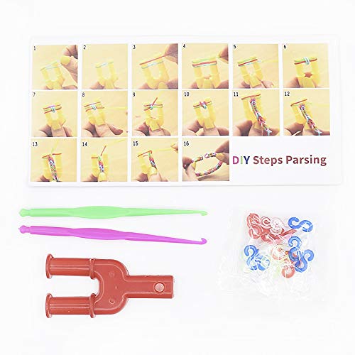 RXING Creative Rainbow Rubber Bands Bead Loom Kits Friendship Brac...