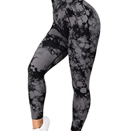 RXRXCOCO Women Seamless Crossover Leggings High Waisted Butt Lifti...
