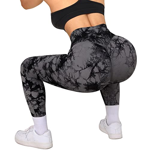 RXRXCOCO Women Seamless Crossover Leggings High Waisted Butt Lifti...