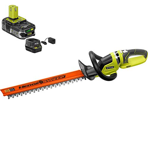 RYOBI ONE+ Lithium+ 22 in. 18-Volt Lithium-Ion Cordless Hedge Trim...