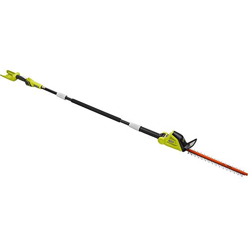 RYOBI RY40603BTL 18 in. 40-Volt Lithium-Ion Cordless Pole Hedge Tr...
