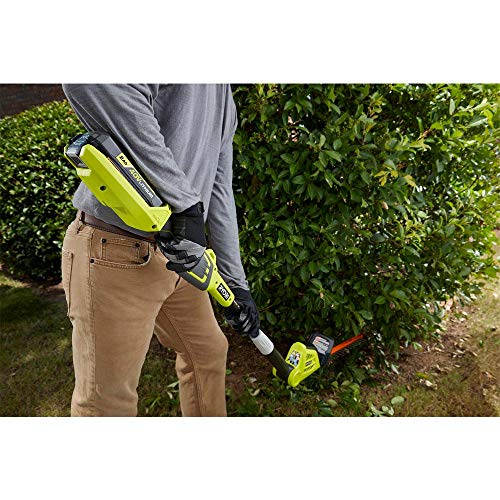 RYOBI RY40603BTL 18 in. 40-Volt Lithium-Ion Cordless Pole Hedge Tr...