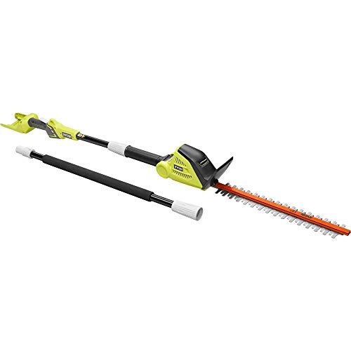 RYOBI RY40603BTL 18 in. 40-Volt Lithium-Ion Cordless Pole Hedge Tr...