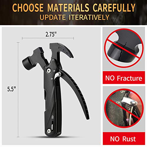 Hammer Multi-Tool, 12 in 1 Mini Hammer Multitool Tools with Magnet...
