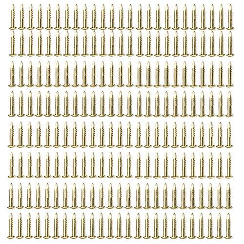 RZDEAL 200 PCS Miniature Nails Round Head Brass Nails for Small Hi...