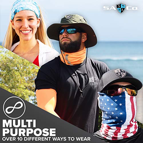S A - UV Face Shield 5 Pack - Multipurpose Neck Gaiter, Balaclava,...