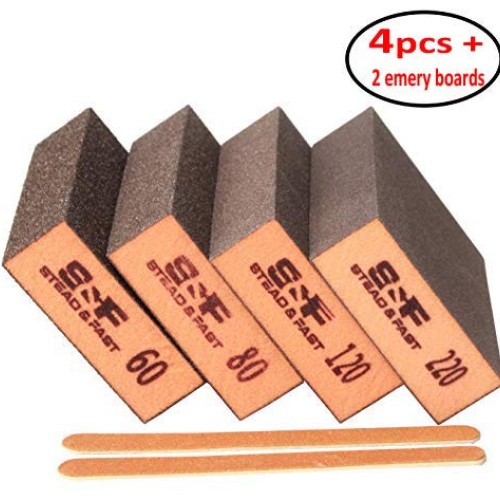 S&F STEAD & FAST Sanding Sponge for Wet and Dry Sanding, 60 80 120...