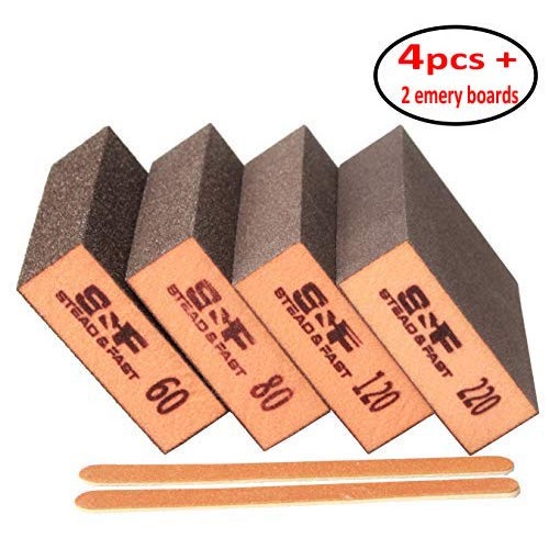 S&F STEAD & FAST Sanding Sponge for Wet and Dry Sanding, 60 80 120...