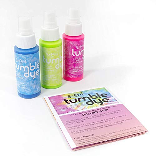 SEI 6-1396 Tie-Dye Tumble-Dye, Noen Kit with Idea Book, 3-Pack