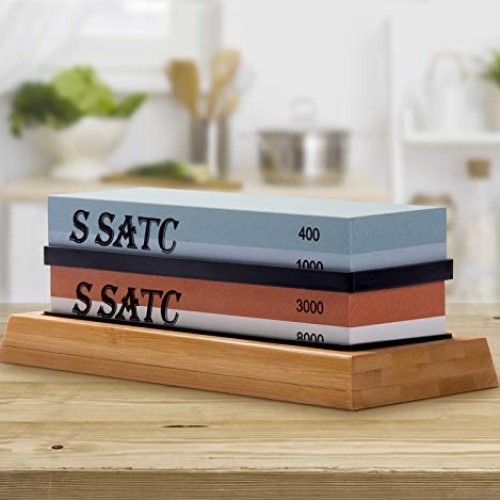 S SATC All-Inclusive Knife Sharpening Kit Including Grit 400/1000/...