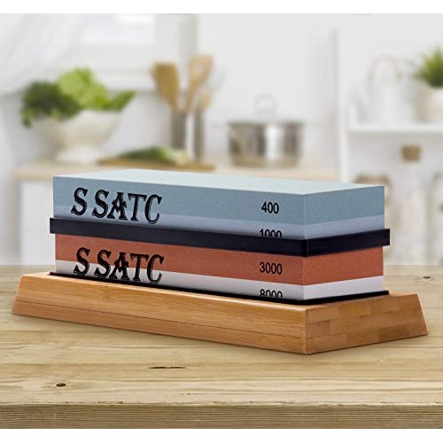 S SATC All-Inclusive Knife Sharpening Kit Including Grit 400/1000/...