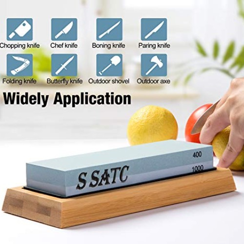 S SATC All-Inclusive Knife Sharpening Kit Including Grit 400/1000/...