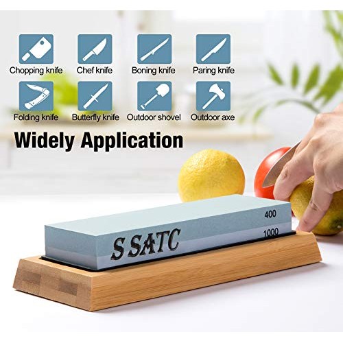S SATC All-Inclusive Knife Sharpening Kit Including Grit 400/1000/...