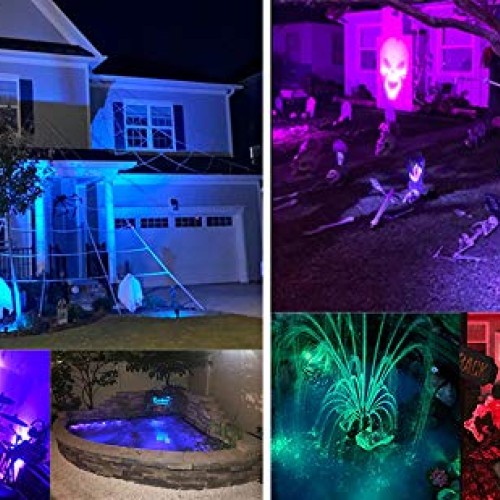 RGB Pond Lights, Underwater LED Lights, IP68 Waterproof Submersibl...