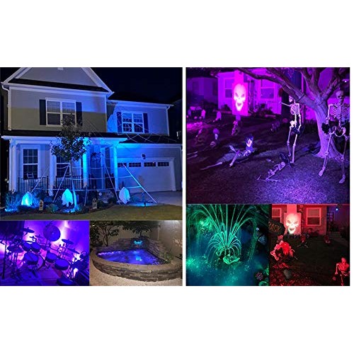 RGB Pond Lights, Underwater LED Lights, IP68 Waterproof Submersibl...