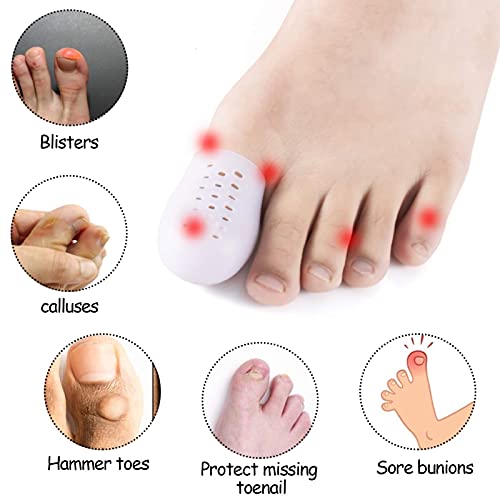 Big Toe Protector, 10PCS Breathable Gel Toe Cap Silicone Toe Cover...