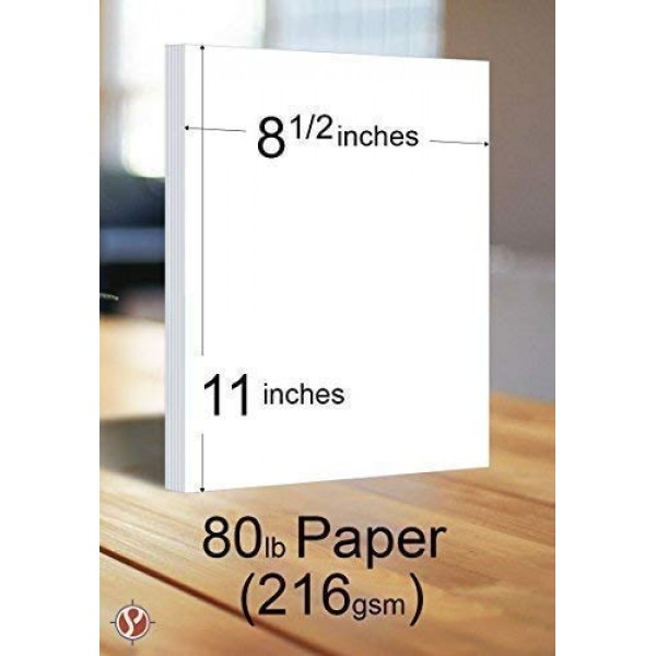 White Thick Paper Cardstock - for Brochure, Invitations, Stationar...