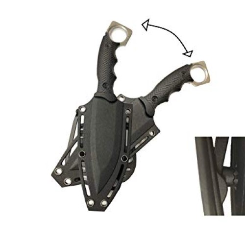 S-TEC 9 Full Tang Tactical Knife with ABS Swivel Sheath - GEN 2 -...