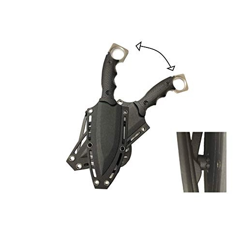 S-TEC 9 Full Tang Tactical Knife with ABS Swivel Sheath - GEN 2 -...