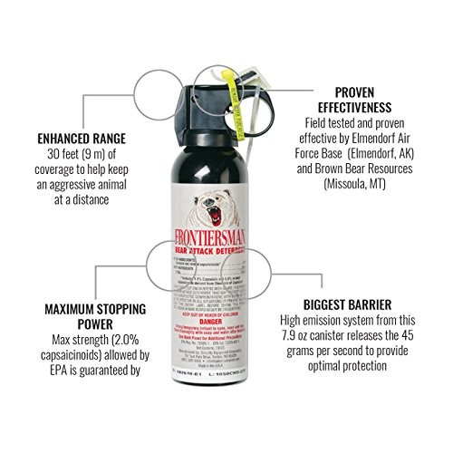 Frontiersman Bear Spray - Maximum Strength & Maximum Range - 35 Fe...
