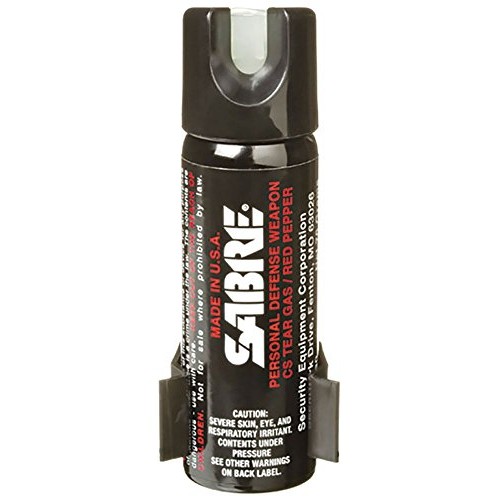 SABRE 3-IN-1 Pepper Spray Home Defense Unit — Police Strength – w/...