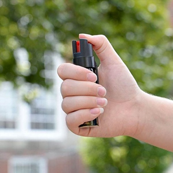 SABRE 3-IN-1 Pepper Spray - Police Strength - Compact Size with Cl...