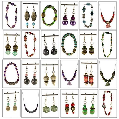 Adults Deluxe Jewelry Making Beads Mix Pliers Findings Starter Kit...