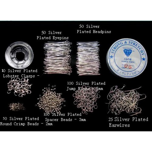 Adults Deluxe Jewelry Making Beads Mix Pliers Findings Starter Kit...