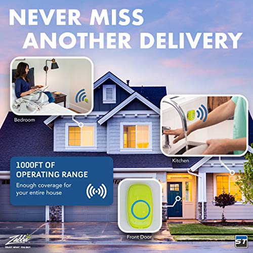 SadoTech White Wireless Doorbell & Chime For Home - Model C - 1 Pu...