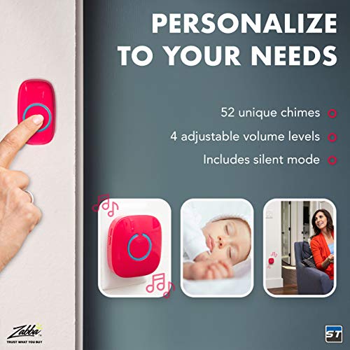 SadoTech White Wireless Doorbell & Chime For Home - Model C - 1 Pu...