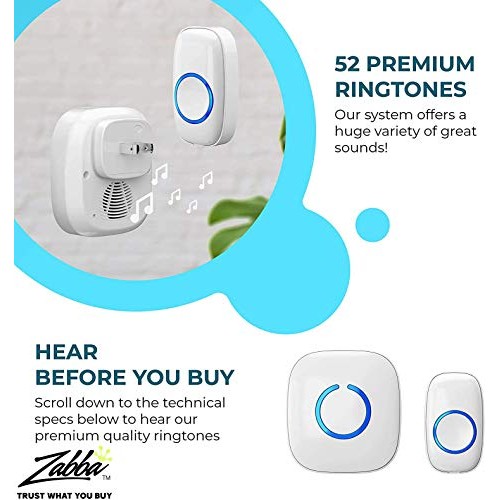 SadoTech White Wireless Doorbell Kit: Model CXR Wireless Doorbells...