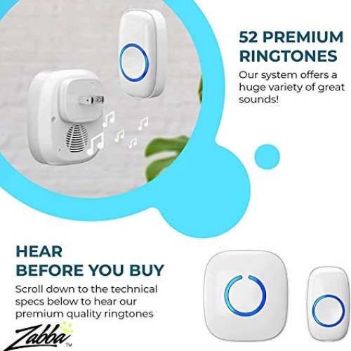 SadoTech White Wireless Doorbell Kit: Model CXR Wireless Doorbells...