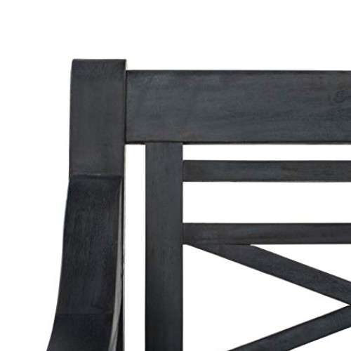 Safavieh PAT6704K Outdoor Collection Karoo Dark Slate Grey Bench, ...