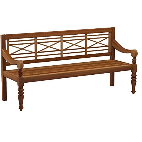 Safavieh Patio Collection Martin Adirondack Acacia Wood Bench, Nat...