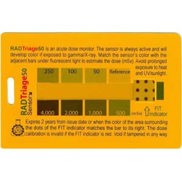 RADTriage Model50 Personal Radiation Detector for Wallet or Pocket...